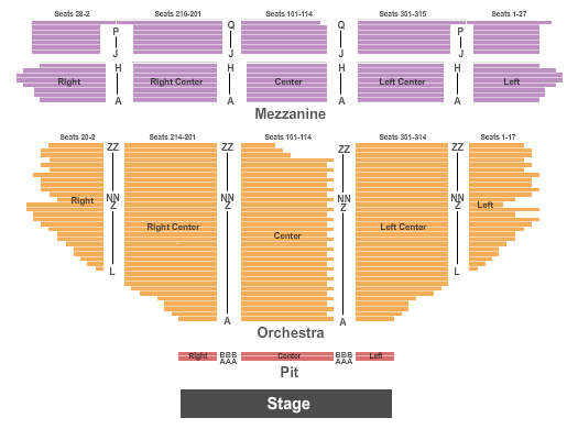 Hollywood Pantages Theatre Harry Potter Seating Chart